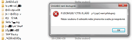 Složku nebo soubor nejde otevřít