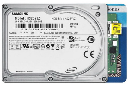 Samsung 1.8in 250GB harddisk