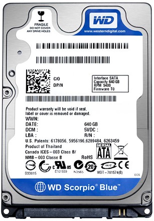 Western Digital Scorpio Blue 640GB